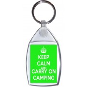 Keep Calm and Carry on Camping - Keyring