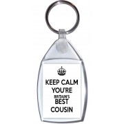 Keep Calm You're Britain's Best Cousin - Keyring