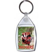 Keep Calm and Love Badgers - Keyring