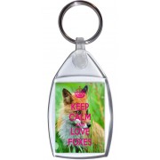Keep Calm and Love Foxes - Keyring