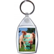 Keep Calm and Love Pigs - Keyring