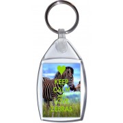 Keep Calm and Love Zebras - Keyring