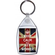 Keep Calm I'm a Key Worker - Keyring
