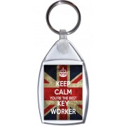 Keep Calm You're the Best Key Worker - Keyring