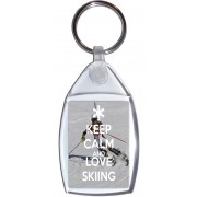 Keep Calm and Love Skiing - Keyring