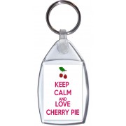 Keep Calm and Love Cherry Pie - Keyring