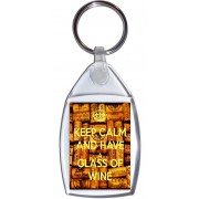 Keep Calm and Have a Glass of Wine - Keyring