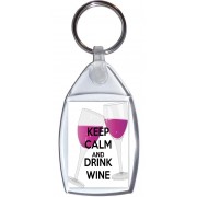 Keep Calm and Drink Wine - Keyring