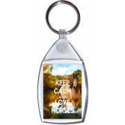 Keep Calm and Love Horses - Keyring