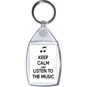Keep Calm and Listen to the Music - Keyring