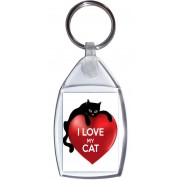 I Love My Cat - Keyring