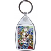 Keep Calm and Crochet On - Keyring