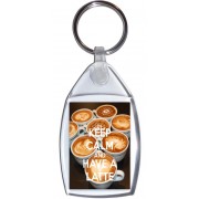 Keep Calm and Have a Latte - Keyring