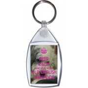 Keep Calm and Hug Your Old English Sheepdog - Keyring