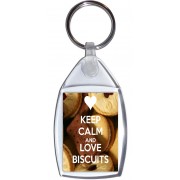 Keep Calm and Love Biscuits - Keyring