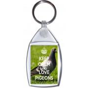 Keep Calm and Love Pigeons - Keyring