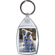 Keep Calm with a Border Collie - Keyring