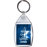 Keep Calm and Love a Swan - Keyring