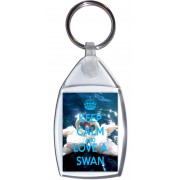 Keep Calm and Love a Swan - Keyring