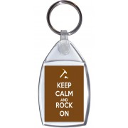 Keep Calm and Rock On - Keyring