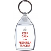 Keep Calm and Restore a Tractor - Keyring