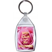 Keep Calm and be My Valentine - Keyring