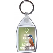 Keep Calm and Love a Kingfisher - Keyring