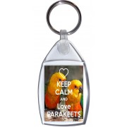 Keep Calm and Love Parakeets - Keyring