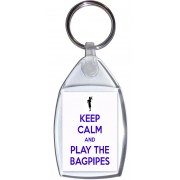 Keep Calm and Play the Bagpipes - Keyring