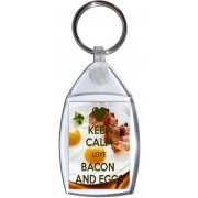 Keep Calm Love Bacon and Eggs - Keyring
