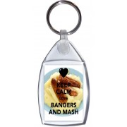Keep Calm Love Bangers and Mash - Keyring