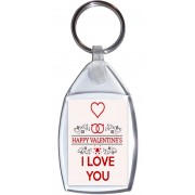 Happy Valentine's I Love You - Keyring