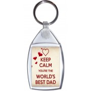 Keep Calm You're the World's Best Dad - Keyring