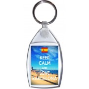 Keep Calm and Love Barcelona - Keyring