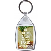 Keep Calm and Love Baked Potatoes - Keyring