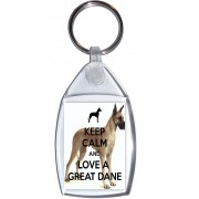 Keep Calm and Love a Great Dane - Keyring