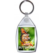 Keep Calm and Love Butterflies - Keyring