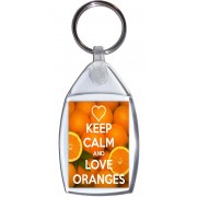 Keep Calm and Love Oranges - Keyring