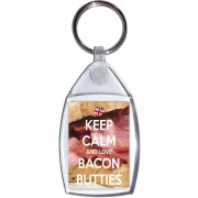 Keep Calm and Love Bacon Butties - Keyring