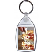 Keep Calm and Love Pizza - Keyring