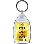 Keep Calm and Love Cheese - Keyring