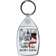 Keep Calm with Love from Your Secret Santa - Keyring