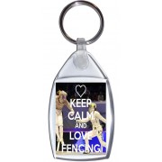 Keep Calm and Love Fencing - Keyring