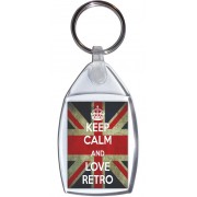 Keep Calm and Love Retro - Keyring