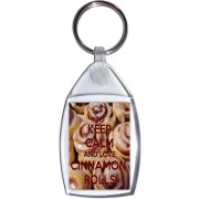 Keep Calm and Love Cinnamon Rolls - Keyring