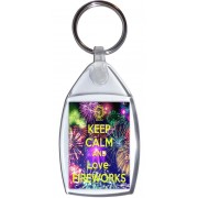 Keep Calm and Love Fireworks - Keyring
