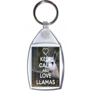 Keep Calm and Love llamas - Keyring