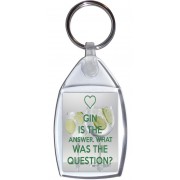 Gin is the Answer. What was the Question? - Keyring