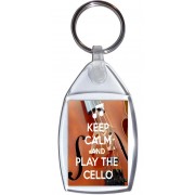 Keep Calm and Play the Cello - Keyring