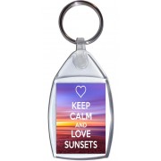 Keep Calm and Love Sunsets - Keyring